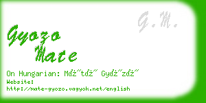 gyozo mate business card